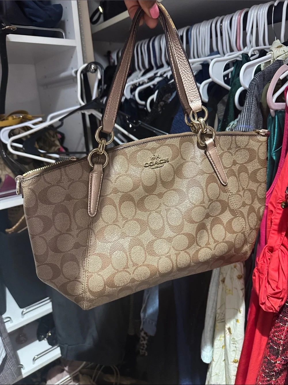 Coach tote featuring